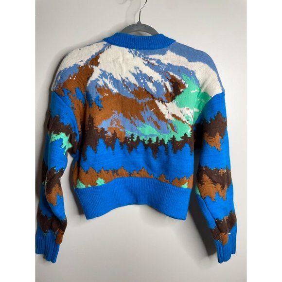 UO BDG Jesse Half-Zip Sweater Size M NWT Graphic Landscape Urban Outfitters - Picture 8 of 9